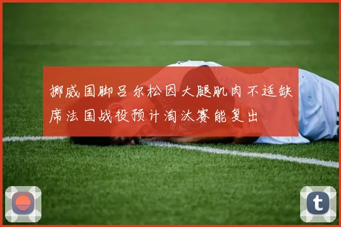 挪威国脚吕尔松因大腿肌肉不适缺席法国战役预计淘汰赛能复出